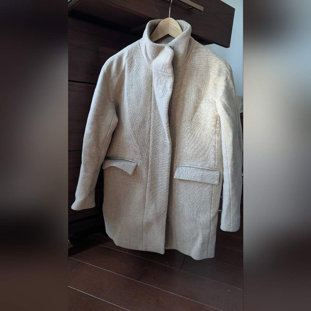 J. Crew Textured Cream Trench Coat